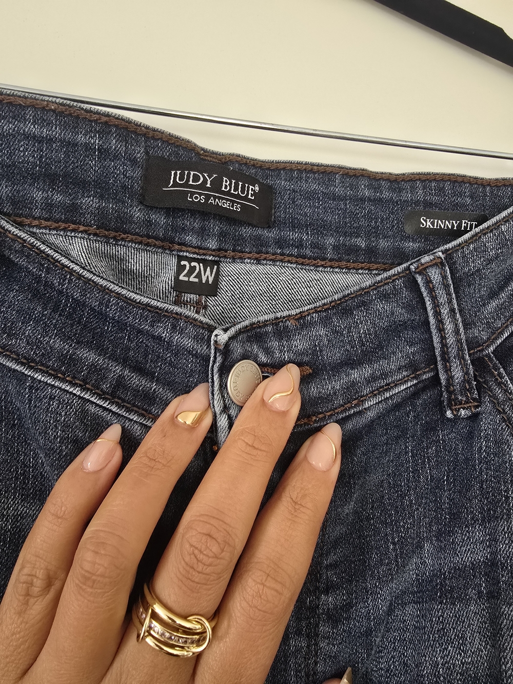 Judy Blue Distressed Dark Wash Jeans - Picture 3 of 4